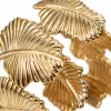 A golden feather-shaped bracelet is a fashionable and light luxury wrist accessory for ladies Application Scenario